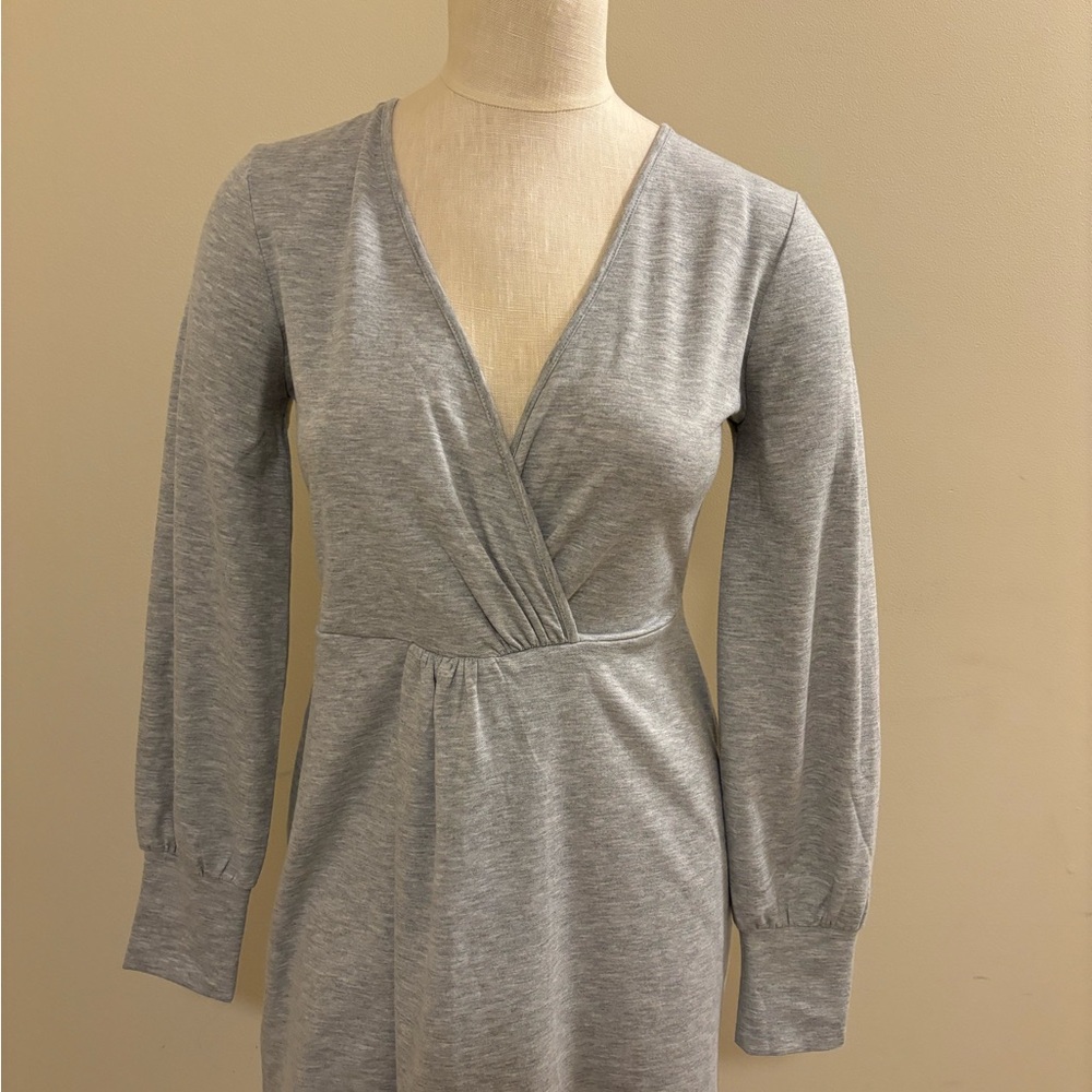 BCBGeneration Light Gray V-neck Wrap Dress
